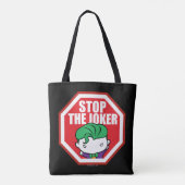 Chibi "Stop the Joker"-teken Tote Bag (Achterkant)