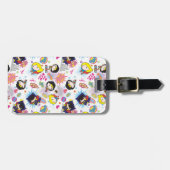 Chibi Super Heroine Pattern Bagagelabel (Voorkant horizontaal)