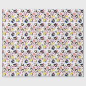 Chibi Super Heroine Pattern Cadeaupapier (Vlak)