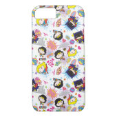 Chibi Super Heroine Pattern Case-Mate iPhone Case (Achterkant)