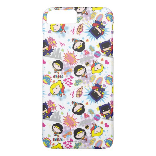 Chibi Super Heroine Pattern Case-Mate iPhone Case (Achterkant)