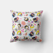 Chibi Super Heroine Pattern Kussen (Achterkant)
