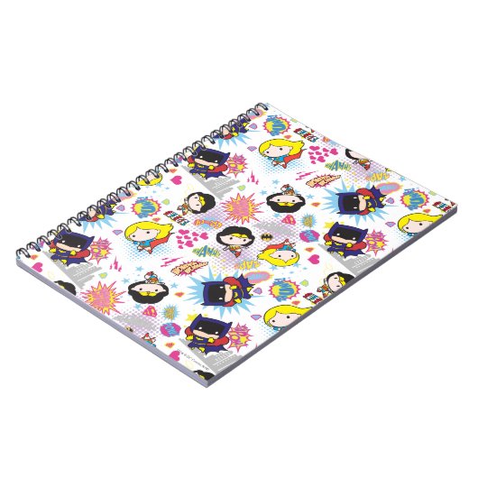 Chibi Super Heroine Pattern Notitieboek (Linkerzijde)