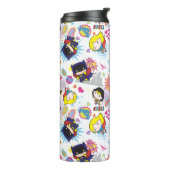 Chibi Super Heroine Pattern Thermosbeker (Gedraaid links)