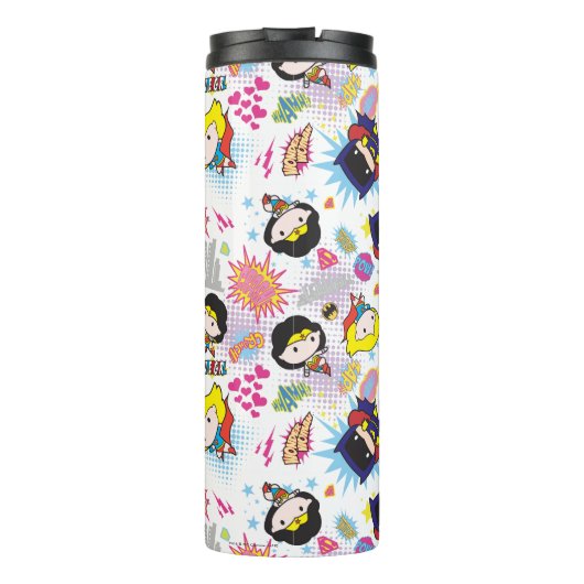 Chibi Super Heroine Pattern Thermosbeker (Achterkant)