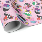 Chibi Super Villain Action Pattern Cadeaupapier (Rol Hoek)