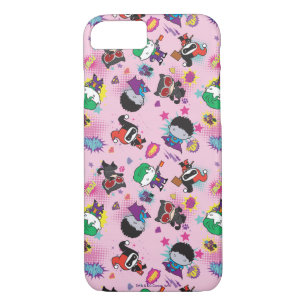 Chibi Super Villain Action Pattern iPhone 8/7 Hoesje
