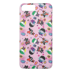 Chibi Super Villain Action Pattern iPhone 8/7 Plus Hoesje