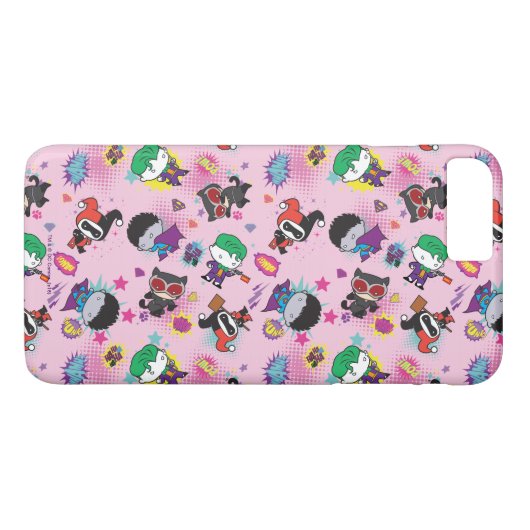 Chibi Super Villain Action Pattern Case-Mate iPhone Case (Achterkant (Horizontaal))