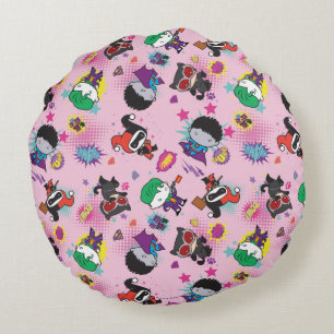 Chibi Super Villain Action Pattern Rond Kussen