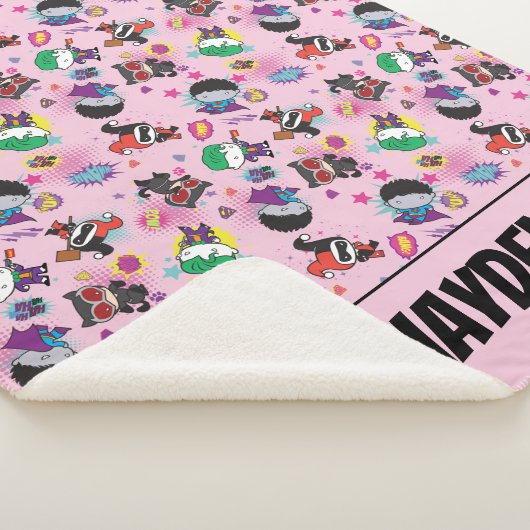 Chibi Super Villain Action Pattern Sherpa Deken (3/4)