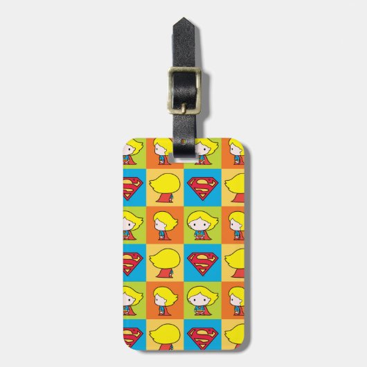 Chibi Supergirl Character Turnround Bagagelabel (Voorkant verticaal)