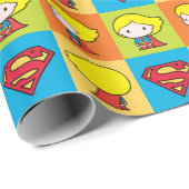 Chibi Supergirl Character Turnround Cadeaupapier (Rol Hoek)
