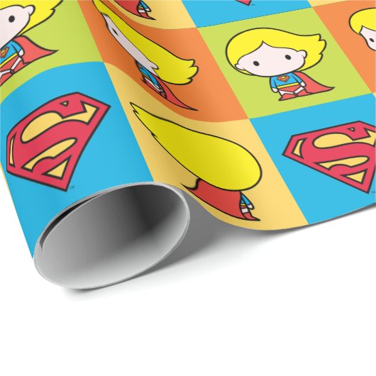 Chibi Supergirl Character Turnround Cadeaupapier (Rol Hoek)