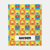 Chibi Supergirl Character Turnround Fleece Deken (Voorkant)