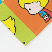 Chibi Supergirl Character Turnround Fleece Deken (Hoek)