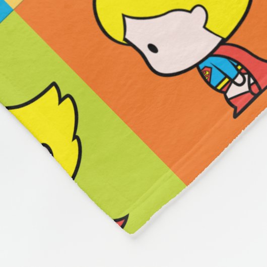 Chibi Supergirl Character Turnround Fleece Deken (Hoek)
