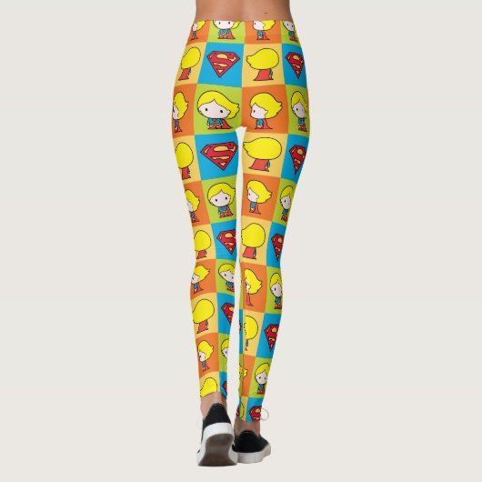 Chibi Supergirl Character Turnround Leggings (Achterkant)