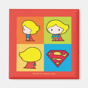 Chibi Supergirl Character Turnround Magneet