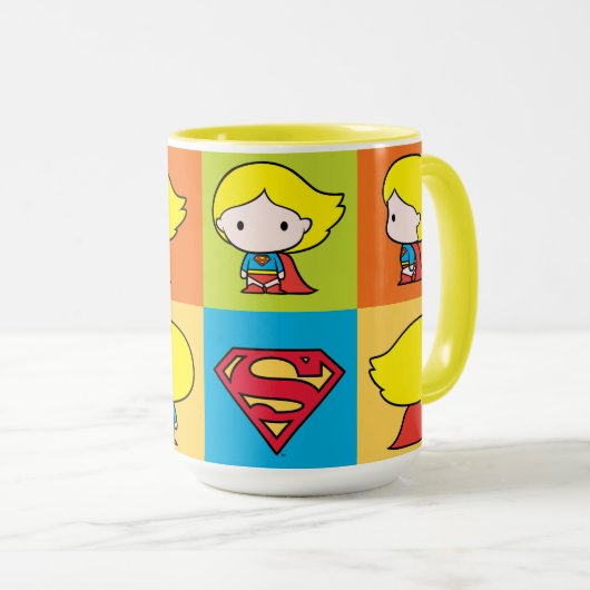 Chibi Supergirl Character Turnround Mok (Voorkant rechts)