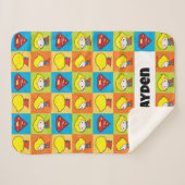 Chibi Supergirl Character Turnround Sherpa Deken (Voorkant (horizontaal))