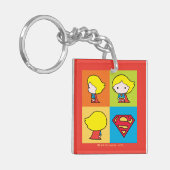 Chibi Supergirl Character Turnround Sleutelhanger (Voorkant Links)