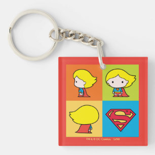 Chibi Supergirl Character Turnround Sleutelhanger