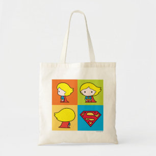 Chibi Supergirl Character Turnround Tote Bag