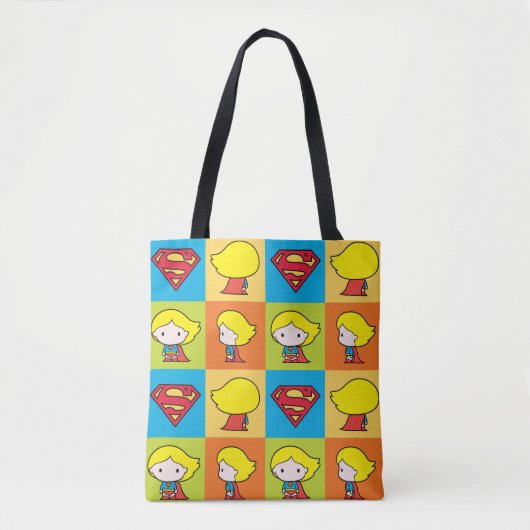 Chibi Supergirl Character Turnround Tote Bag (Voorkant)