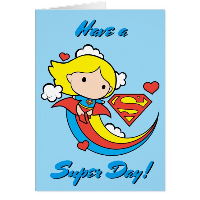 Chibi Supergirl Flying Rainbow (Voorkant)