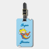 Chibi Supergirl Flying Rainbow Bagagelabel (Voorkant verticaal)
