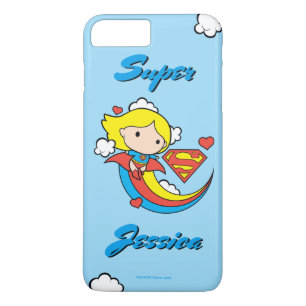 Chibi Supergirl Flying Rainbow Case-Mate iPhone Case