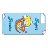 Chibi Supergirl Flying Rainbow Case-Mate iPhone Case (Achterkant (Horizontaal))