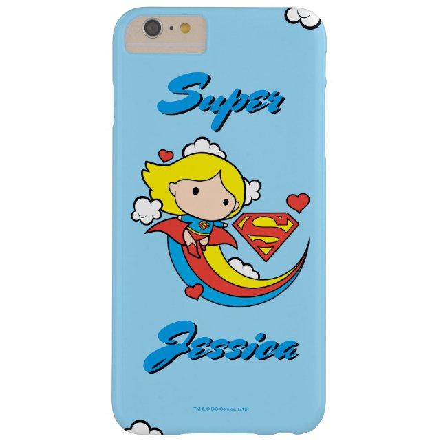 Chibi Supergirl Flying Rainbow Case-Mate iPhone Case (Achterkant)