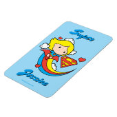 Chibi Supergirl Flying Rainbow Magneet (Linkerzijde)