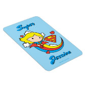 Chibi Supergirl Flying Rainbow Magneet (Rechterzijde)