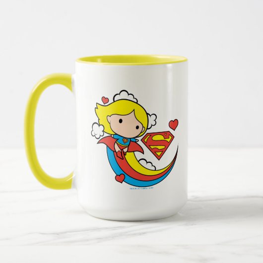 Chibi Supergirl Flying Rainbow Mok (Links)
