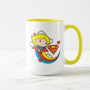 Chibi Supergirl Flying Rainbow Mok