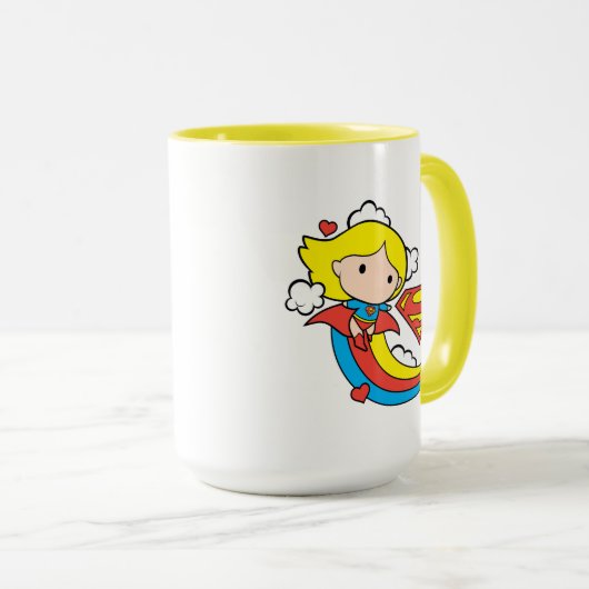 Chibi Supergirl Flying Rainbow Mok (Voorkant rechts)