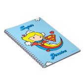 Chibi Supergirl Flying Rainbow Notitieboek (Rechterzijde)