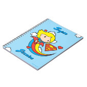 Chibi Supergirl Flying Rainbow Notitieboek (Linkerzijde)