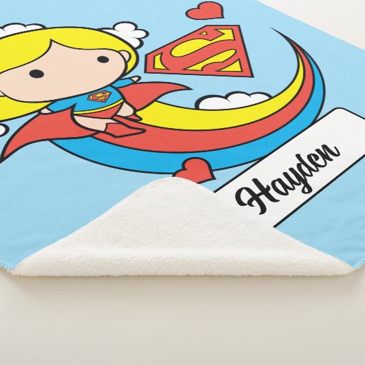 Chibi Supergirl Flying Rainbow Sherpa Deken (3/4)