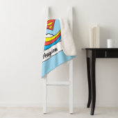 Chibi Supergirl Flying Rainbow Sherpa Deken (In situ)