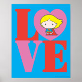 Chibi Supergirl LIEFDE Poster (Voorkant)