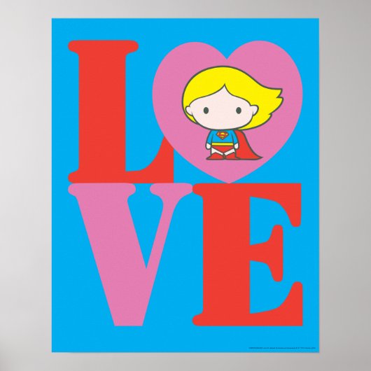 Chibi Supergirl LIEFDE Poster (Voorkant)