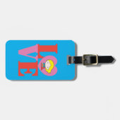 Chibi Supergirl LOVE Bagagelabel (Voorkant horizontaal)