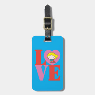 Chibi Supergirl LOVE Bagagelabel