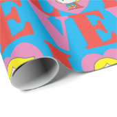 Chibi Supergirl LOVE Cadeaupapier (Rol Hoek)