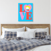 Chibi Supergirl LOVE Canvas Afdruk (Insitu (Slaapkamer))