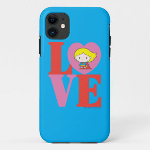 Chibi Supergirl LOVE iPhone 11 Hoesje